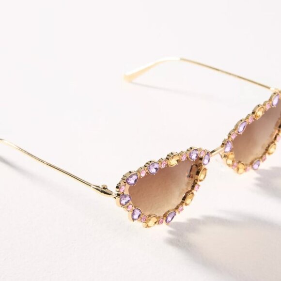 Rhinestone Deco Wire Sunglasses - Picture 2 of 5